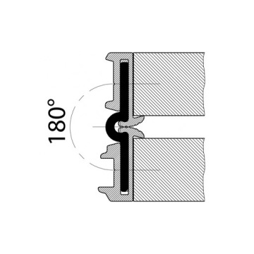 Алюминиевая петля 2400x29 180 градусов