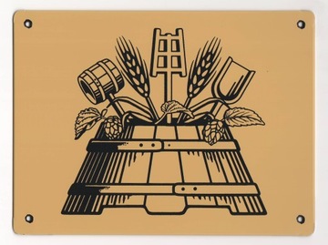HERB PIWOWARÓW Metalowy szyld 20x15cm