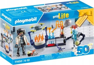 Playmobil my Life 71450 Naukowiec z robotami