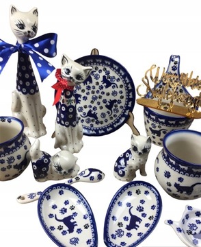 Чешская кружка с котом Кошки Керамика Болеславец Gat.2