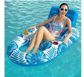 ВОДНЫЙ НАДУВНОЙ МАТРАС ДЛЯ БАССЕЙНА ПЛЯЖНОГО СО СПИНКОЙ