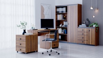 Полка офисная 55см орех Ecco WORK - 20 цветов