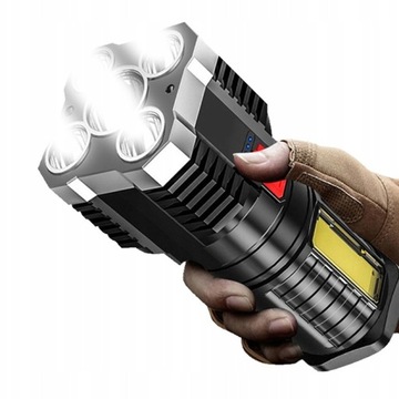 СВЕТОДИОДНЫЙ ВОЕННО-ТАТИЧЕСКИЙ ФОНАРЬ, ПОИСК, АККУМУЛЯТОР