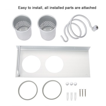 1 шт., настенный держатель для фена для ванной комнаты, органайзер, стеллаж для хранения, га