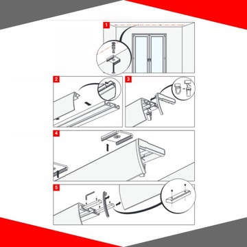 МАЛЕНЬКАЯ АЛЮМИНИЕВАЯ ПОТОЛОЧНАЯ рейка + АЛЮМИНИЕВАЯ КРЫШКА ВМЕСТИМОСТЬЮ 260 СМ