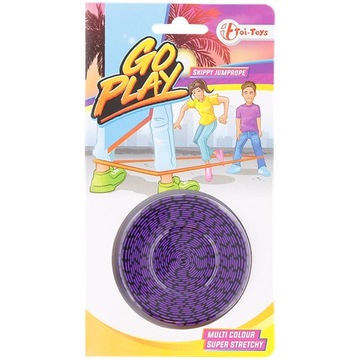 Guma do skakania dla dzieci SUPER ELASTYCZNA 3 METRY JASNYRÓŻ Z BROKATEM