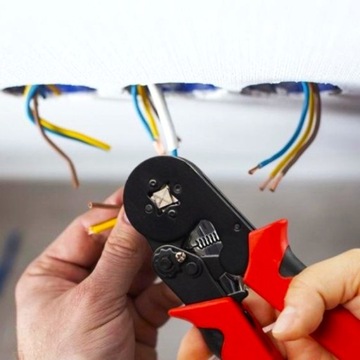 ОБЖИМНАЯ МАШИНА ДЛЯ СОЕДИНИТЕЛЕЙ ДЛЯ ОБЖИМКИ КОНЦОВ КАБЕЛЕЙ + 1200 ВТУЛОК