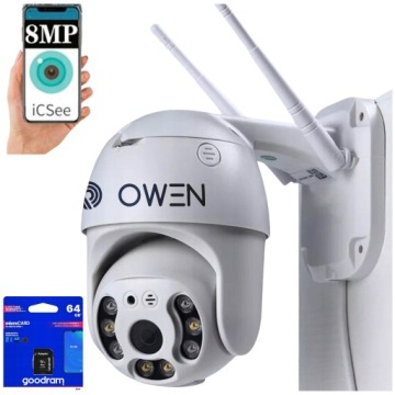 Otočná Venkovní Ip Kamera WiFi 8MP 4K Ultra Hd sledování pohybu Icsee
