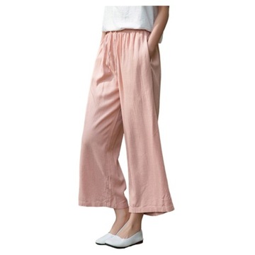 Spodnie damskie Sznurowane spodnie z prostymi nogawkami Casualowe spodnie