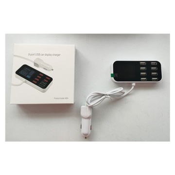 АВТОМОБИЛЬНОЕ ЗАРЯДНОЕ УСТРОЙСТВО С 8 ПОРТАМИ USB ИНТЕЛЛЕКТУАЛЬНАЯ ЗАЩИТА ЖК-ДИСПЛЕЙ