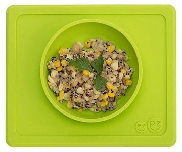 EZPZ Миска силиконовая с подушечкой 2в1 Mini Bowl Зеленая