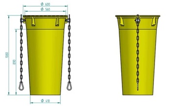 PREMIUM ZSYP budowlany do gruzu ZSYPY 600cm + Konstrukcja ULTRA wytrzymałę