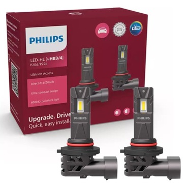 Żarówki LED HB3 HB4 PHILIPS Ultinon Access 6000K / Alkotest w zestawie !