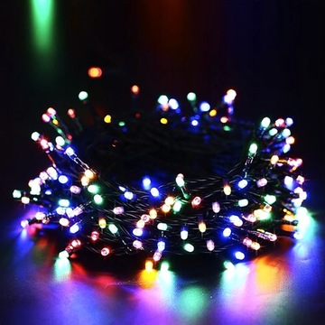 MOCNE LAMPKI CHOINKOWE LED ŚWIĄTECZNE ZEW/WEW 300LED PROGRAMATOR MULTIKOLOR