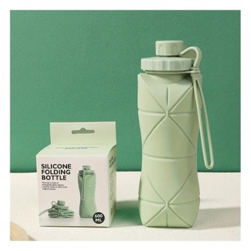 БУТЫЛКА ДЛЯ ВОДЫ Маленькая складная силиконовая бутылка 600 мл BD11ZIE