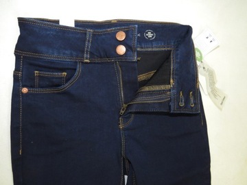 NOWE SPODNIE damskie jeansowe JEANS bawełna organiczna LUCY MAGIC KappAhl