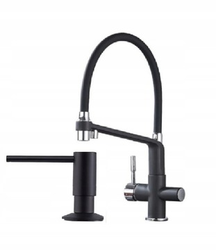 Dozownik kuchenny czarny mat - Premium