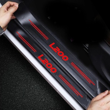 1 KS. NÁLEPKA NA PRAHY DVEŘE VOZIDLA PRO MITSUBISHI L200 ZADNÍ NÁRAZNÍK