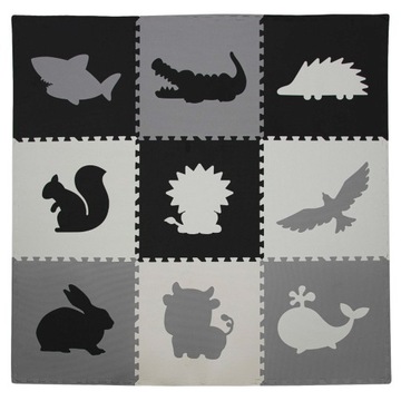 MATA PIANKOWA DUŻE PUZZLE PIANKOWE 180x180 9 SZT.