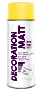 LAKIER MATOWY DECORATION RAL1023 ŻÓŁTY SPRAY