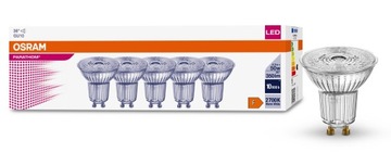 Osram reflektor PAR16 LED 4.3W GU10 2700K 350lm 36° - 5 sztuk