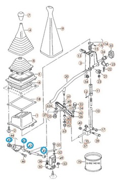 РЕМКОМПЛЕКТ ПЕРЕКЛЮЧЕНИЯ ПЕРЕДАЧ VW TRANSPORTER T4