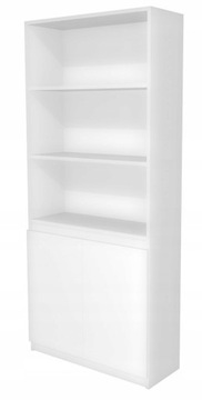 Regał z szafką na segregatory, książki 70cm biały