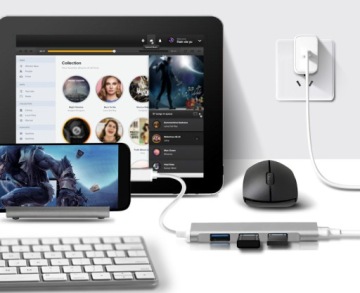 SPLITTER Slim HUB Адаптер USB-C 4 порта USB A