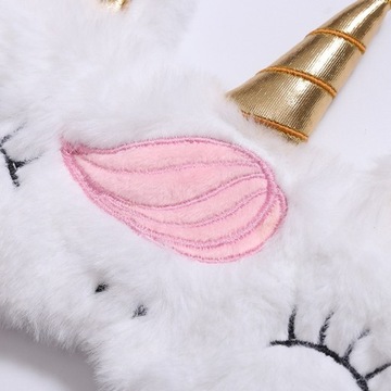 СПАЛЬНАЯ ПОВЯЗКА ДЛЯ ЕДИНОРОГ МАСКА БЕЛАЯ