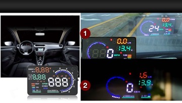 Светодиодный проектор OBD2 Автомобильный GPS-дисплей HUD 5,5-дюймовый светодиодный датчик PHILIPS