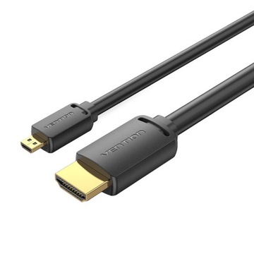 VENTION MOCNY PRZEWÓD KABEL MICRO HDMI NA HDMI 2.0 UHD 4K 60HZ FULL HD 2M