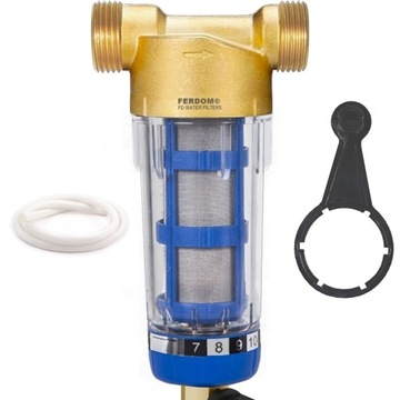FD246 Filtr wstępny do wody, siatkowy inox, samoczyszczący 3/4-1