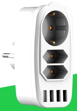 USB РАЗДЕЛИТЕЛЬ ТОКА ВОРОВСКИЙ РАЗДЕЛИТЕЛЬ ПОЛОСКА ПРОТИВ ПЕРЕНАПРЯЖЕНИЯ 7в1