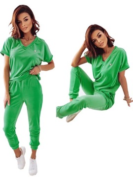 MODNY DAMSKI DRES WELUROWY Z BROSZKĄ KOLORY M
