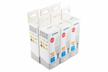 ABILITE Zestaw 6 x Żarówka LED E14 8W B. NEUTRALNA