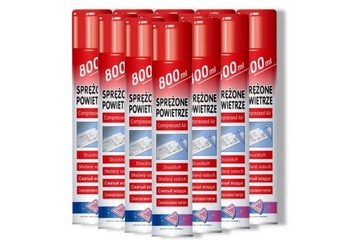 12x MICRO-CHIP SPRĘŻONE POWIETRZE z rurką 800ml