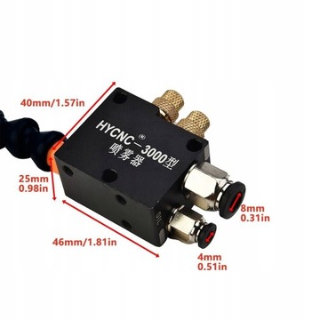 СЕГМЕНТ ТРУБКИ СОПЛО МАСЛЯНОГО ТУМАНА YS-BPV-3000
