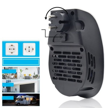 Мини ЭЛЕКТРИЧЕСКИЙ ОБОГРЕВАТЕЛЬ МАЛЕНЬКИЙ МОЩНЫЙ ДЛЯ ДОМА 500ВТ