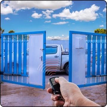 САМОКОПИРУЮЩИЕ ВОРОТА ДИСТАНЦИОННОЕ УПРАВЛЕНИЕ УНИВЕРСАЛЬНАЯ СИГНАЛИЗАЦИЯ С РОЛЬШАВНЯМИ 433ГЦ БОЛЬШАЯ ДЕЙСТВИЕ 50М