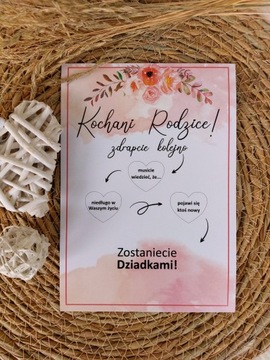 СКРЕТЧ-КАРТА Родители ВЫ СТАНЕТЕ БАБУШКОЙ И ДЕДУШКОЙ + конверт