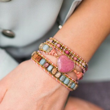 Pure Love Rhodonite Wrap Bracelet