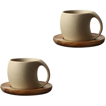 Filiżanka kawy Kubki baristyczne Porcelana kostna 2 zestawy