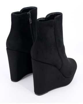 ЧЕРНЫЕ ЗАМШЕВЫЕ БОТИНКИ НА ТЕЛЕЖКЕ ЖЕНСКАЯ ВЕСЕННЯЯ ОБУВЬ 37