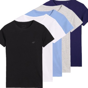 T-SHIRT DAMSKI 4F KOSZULKA ZESTAW KOMPLET 5 SZTUK S SS25