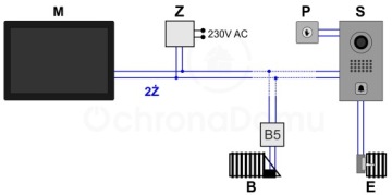 ВИДЕОДОМОФОН DUO комплект M1022W S1201A P24/18 Видос