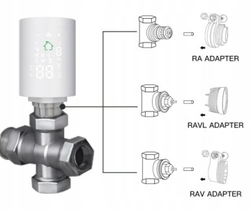 ИНТЕЛЛЕКТУАЛЬНЫЙ ТЕРМОСТАТ НА ГОЛОВКЕ TUYA ZIGBEE WIFI