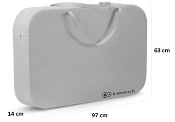Детская кроватка Kinderkraft 63 x 107 см, оттенки серого и серебра