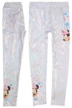MINNIE GETRY LEGGINSY METALICZNE SREBRO 116 E307M