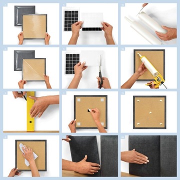 Мягкие стеновые панели 30х30, изголовье бархатное.