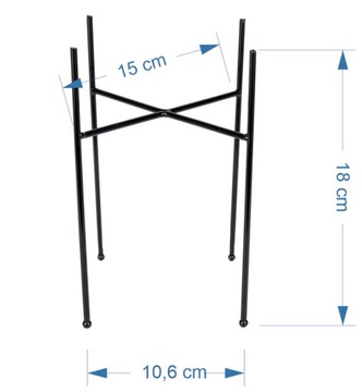 12 Цветочный горшок + металлическая подставка на ножках, подставка для цветов